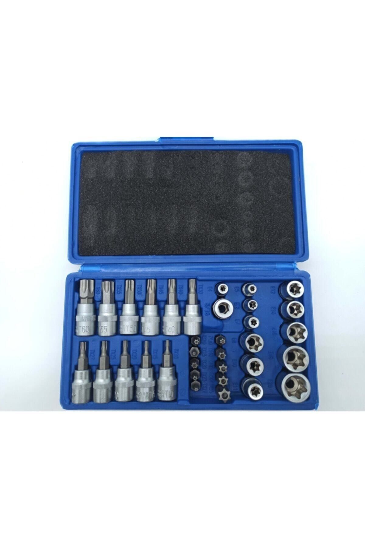 Lokma Takımı 34 Parça 3/8 1/4 Torx & E Lokma Set