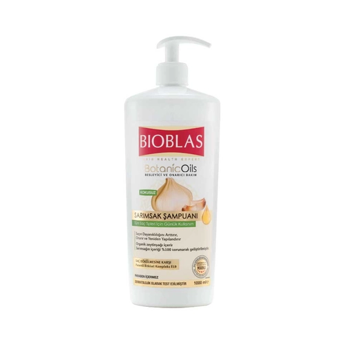 Bioblas Beyaz Sarımsak Şampuanı 1000 ML Güçlendirici Bakım Şampuanı