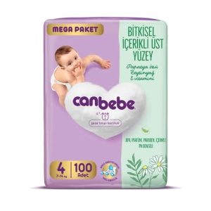 Canbebe Mega Paket Bebek Bezi Maxi No:4 100 Adet